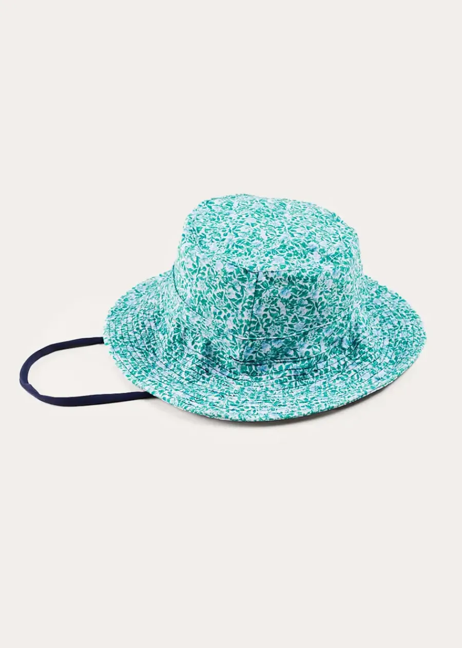 BOY Pepa London Adelaide Floral Beach Hat in Green (S-M)