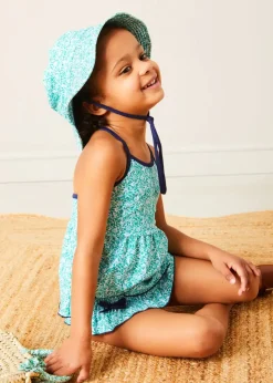BOY Pepa London Adelaide Floral Beach Hat in Green (S-M)