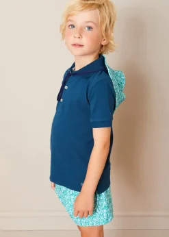 BOY Pepa London Adelaide Floral Tie Detail Swim Shorts in Green (2-10yrs)