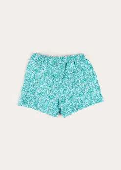 BOY Pepa London Adelaide Floral Tie Detail Swim Shorts in Green (2-10yrs)