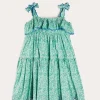 Pepa London Adelaide Floral Tiered Tie Strap Dress in Green (4-12yrs)