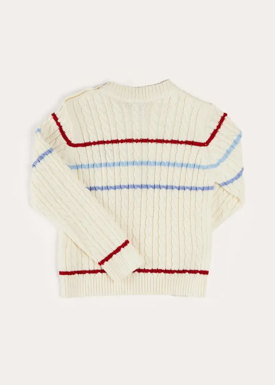 BOY Pepa London Anchor Motif Cable Detail Jumper in Beige (2-10yrs)