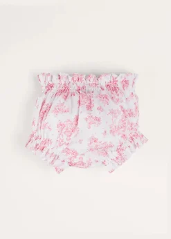 Pepa London Audrey Toile Bow Detail Bloomers in Pink (1mth-2yrs)