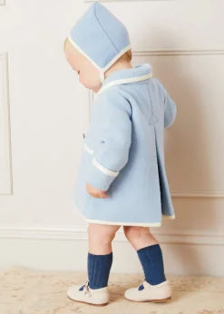 BOY Pepa London Austrian Double Breasted Wool Baby Coat in Baby Blue (6mths-4yrs)