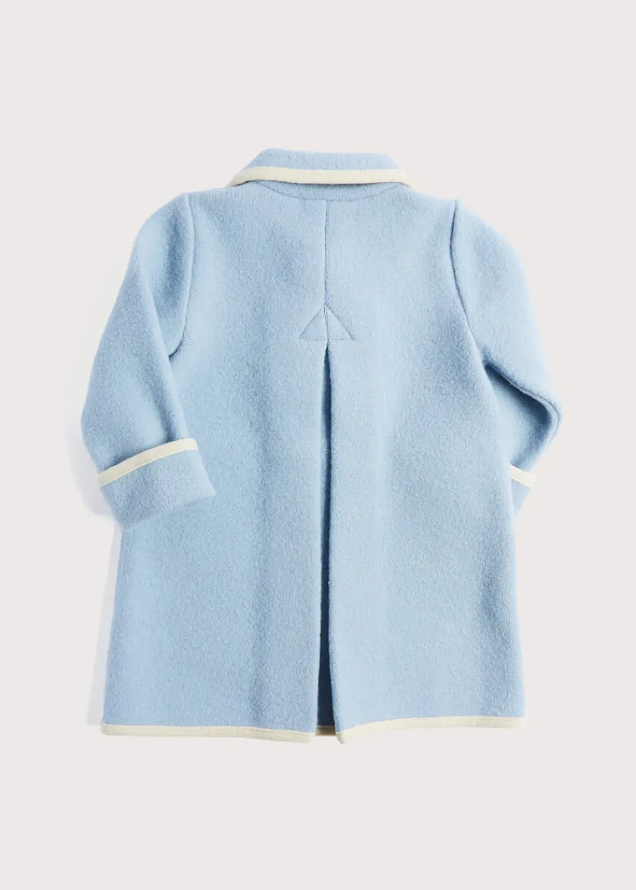 BOY Pepa London Austrian Double Breasted Wool Baby Coat in Baby Blue (6mths-4yrs)