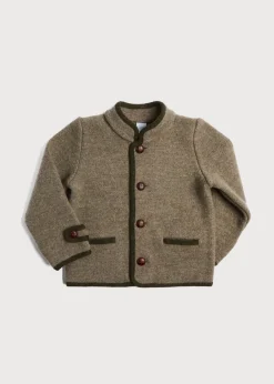 BOY Pepa London Austrian Single Breasted Contrast Trim Jacket in Brown (18mths-10yrs)