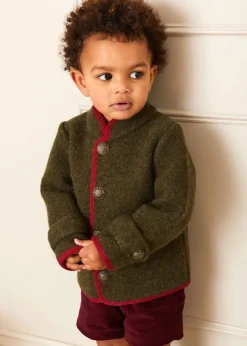 BOY Pepa London Austrian Single Breasted Contrast Trim Jacket in Green (18mths-10yrs)