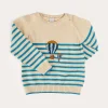 BOY Pepa London Balloon Intarsia Striped Jumper in Beige (12mths-6yrs)
