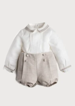BOY Pepa London Beige Linen Celebration Set (12mths-3yrs)