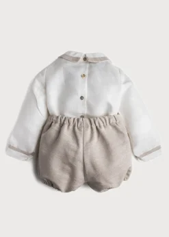 BOY Pepa London Beige Linen Celebration Set (12mths-3yrs)