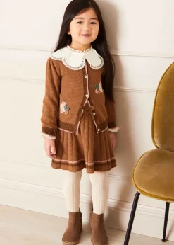 BOY Pepa London Beige Ribbed Tights (0mths-10yrs)