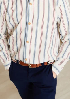 BOY Pepa London Beige Striped Belt
