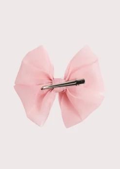 BOY Pepa London Big Bow Tulle Clip in Dusty Pink
