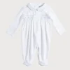 BOY Pepa London Blue Hand Smocked Cotton All-in-One (1-18mths)