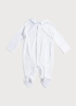 BOY Pepa London Blue Hand Smocked Cotton All-in-One (1-18mths)