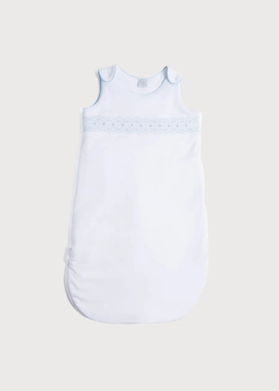 BOY Pepa London Blue Hand Smocked Sleeping Bag (3-18mths)
