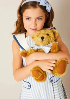 BOY Pepa London Blue Linen Big Bow Hairband