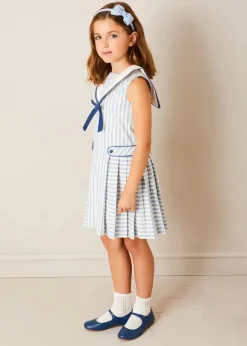 BOY Pepa London Blue Linen Big Bow Hairband