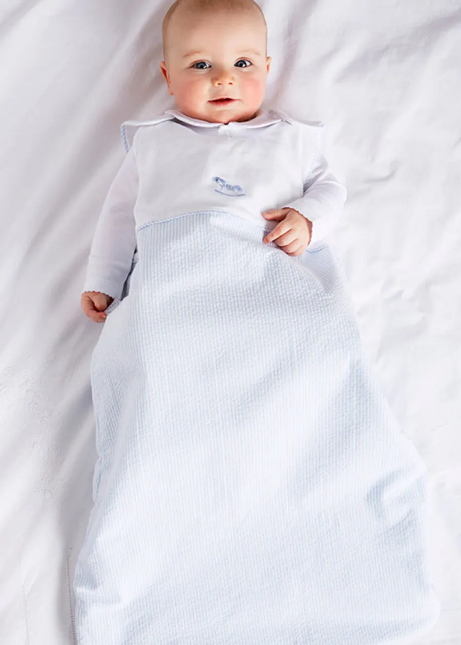 BOY Pepa London Blue Sleeping Bag with Rocking Horse Detail