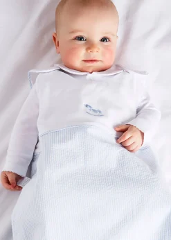 BOY Pepa London Blue Sleeping Bag with Rocking Horse Detail