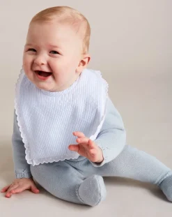 BOY Pepa London Blue Striped Cotton Bib