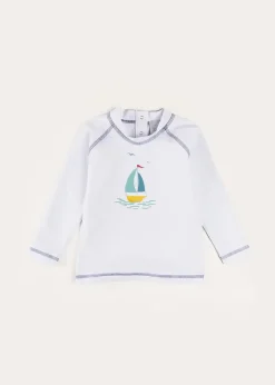 BOY Pepa London Boat Motif Long Sleeve Rashguard in Blue (2-6yrs)