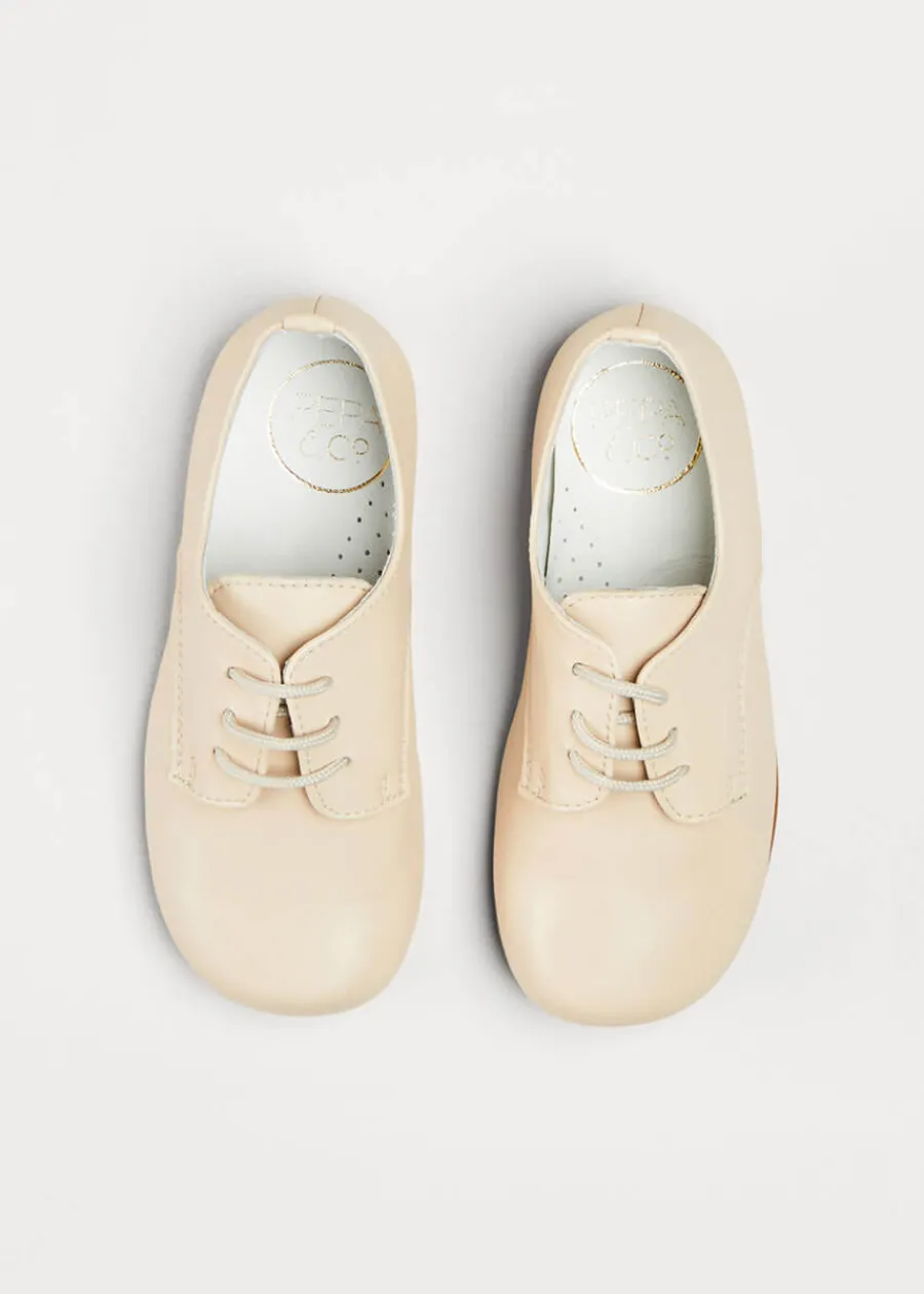 BOY Pepa London Boy's beige leather celebration shoes (20-36EU)