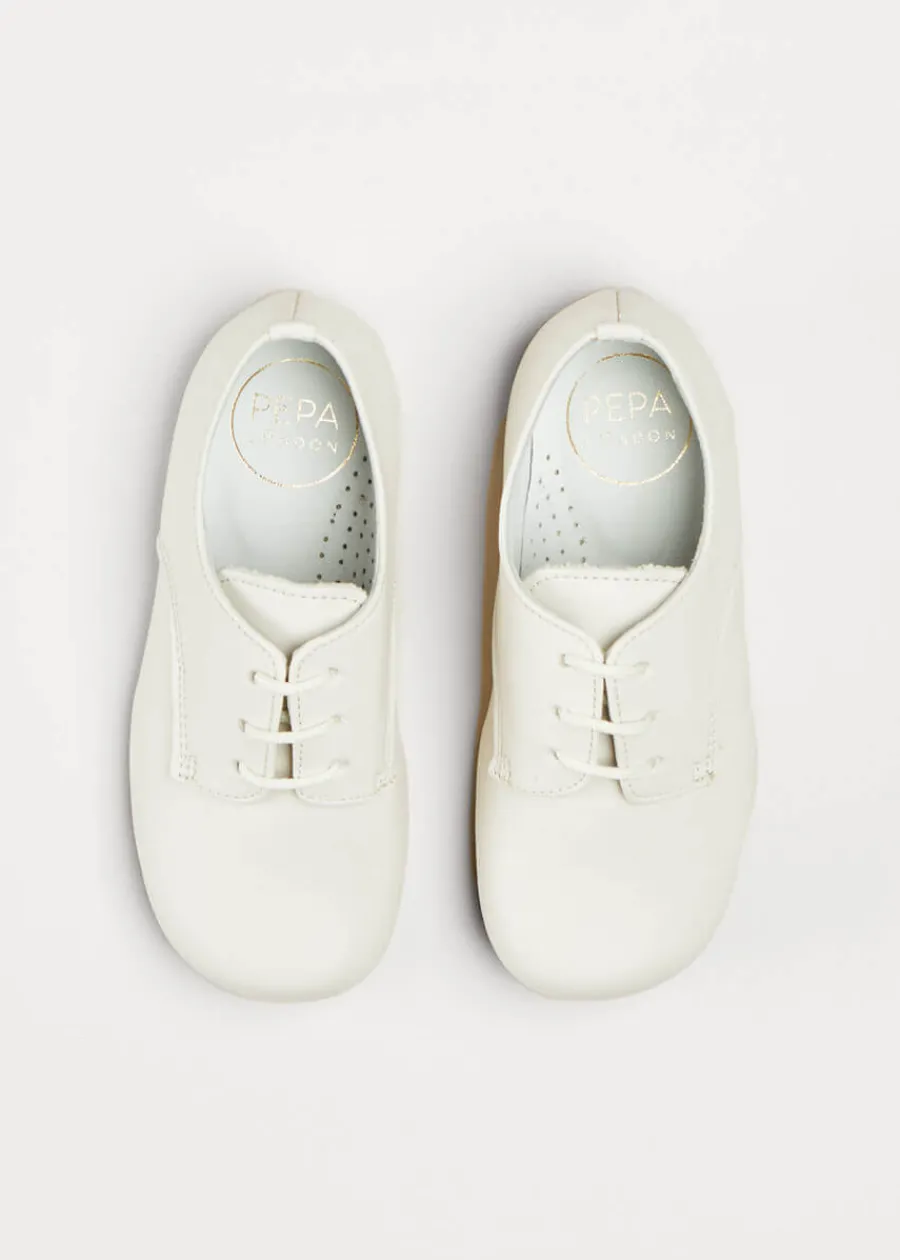 BOY Pepa London Boy's Ivory leather celebration shoes (20-34EU)