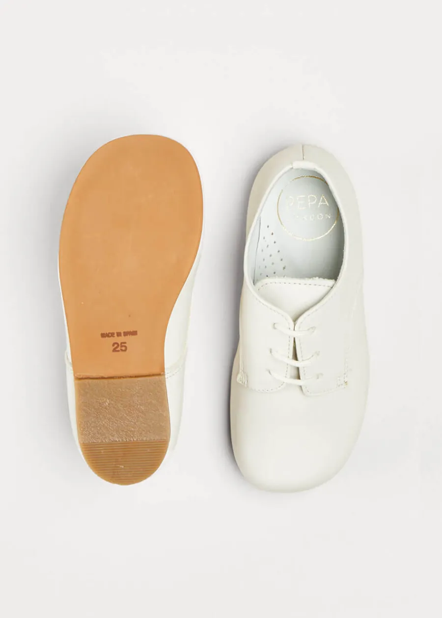 BOY Pepa London Boy's Ivory leather celebration shoes (20-34EU)