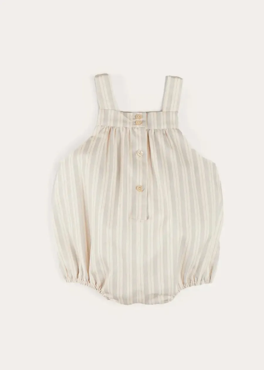 BOY Pepa London Brompton Stripe Romper in Beige (3mths-2yrs)