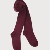 BOY Pepa London Burgundy Ribbed Tights (0mths-10yrs)