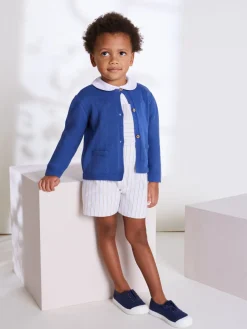 BOY Pepa London Button Detail Cotton Top in White (2-6yrs)