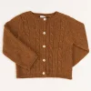 BOY Pepa London Cable Cardigan in Brown (6mths-3yrs)