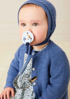 BOY Pepa London Cable Detail Cardigan In French Blue (6mths-3yrs)
