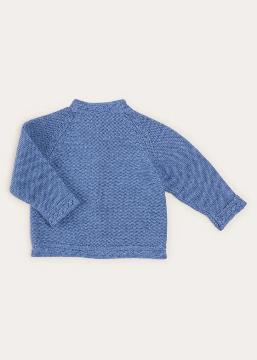 BOY Pepa London Cable Detail Cardigan In French Blue (6mths-3yrs)