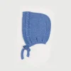 BOY Pepa London Cable Detail Knitted Bonnet In Blue (S-L)