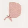 BOY Pepa London Cable Detail Knitted Bonnet in Pink (S-L)