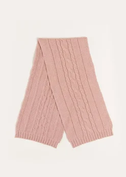 BOY Pepa London Cable Detail Knitted Scarf in Pink