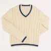 BOY Pepa London Cable Knit V-Neck Jumper in Cream (4-10yrs)