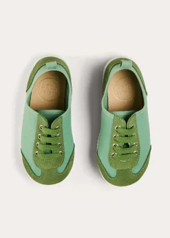 BOY Pepa London Canvas Lace Up Plimsols in Green (23-35EU)