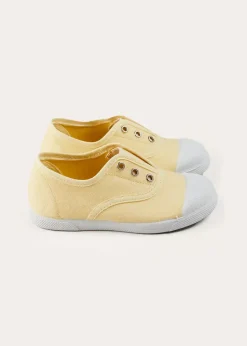 BOY Pepa London Canvas Plimsolls in Cream (20-35EU)