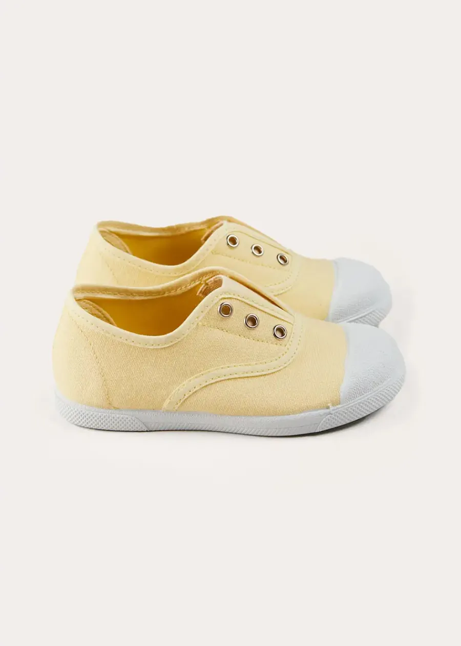 BOY Pepa London Canvas Plimsolls in Cream (20-35EU)