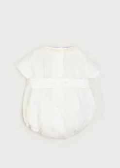 BOY Pepa London Cap Sleeve Lace Detail Romper in Ivory (3mths-2yrs)