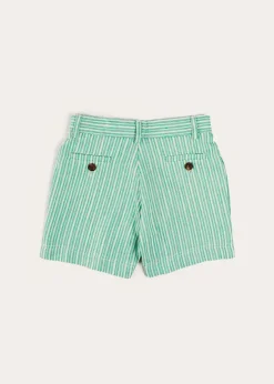 BOY Pepa London Cheyne Striped Pocket Detail Shorts in Green (4-10yrs)