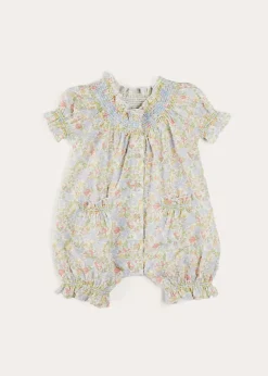 Pepa London Clara Floral All-In-One Pyjamas in Green (9mths-2yrs)