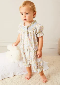 Pepa London Clara Floral All-In-One Pyjamas in Green (9mths-2yrs)
