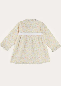 Pepa London Clara Floral Bow Detail Dressing Gown in Green (18mths-10yrs)