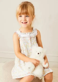 Pepa London Clara Floral Frill Trim Night Dress in Green (18mths-10yrs)