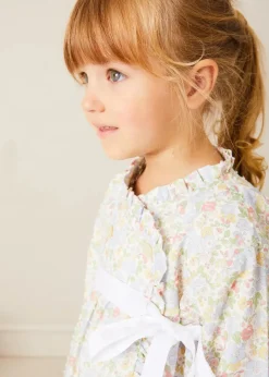 Pepa London Clara Floral Frill Trim Night Dress in Green (18mths-10yrs) | Clara Floral Bow Detail Dressing Gown in Green (18mths-10yrs) | Linen Slippers With Contrast Piping in Cream (24-35EU) | Flower Fairies of the Summer Book in White | White Teddy Bear (100% Alpaca Fur)