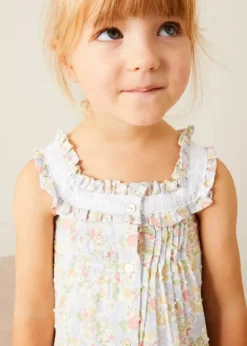 Pepa London Clara Floral Frill Trim Night Dress in Green (18mths-10yrs)